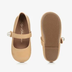 Age of Innocence Girls Beige Patent Leather Pearl Shoes Online
