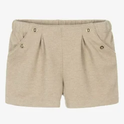 Mayoral Girls Beige Pleated Shorts Outlet