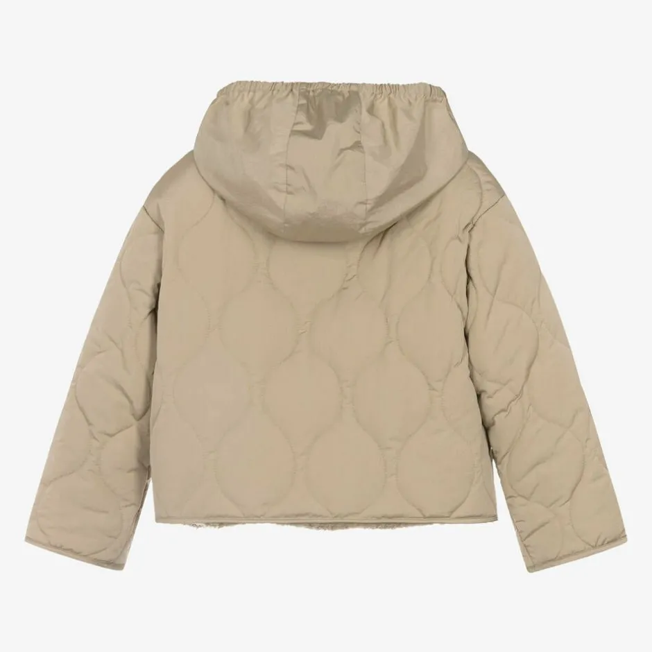 Emporio Armani Girls Beige Quilted Jacket