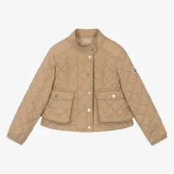 Moncler Enfant Girls Beige Quilted Kamaria Jacket Sale
