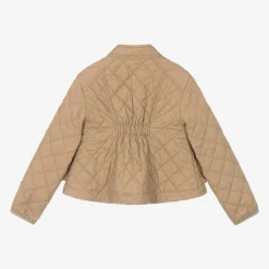 Moncler Enfant Girls Beige Quilted Kamaria Jacket Sale