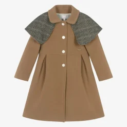 Patachou Girls Beige Shawl Collar Coat Clearance