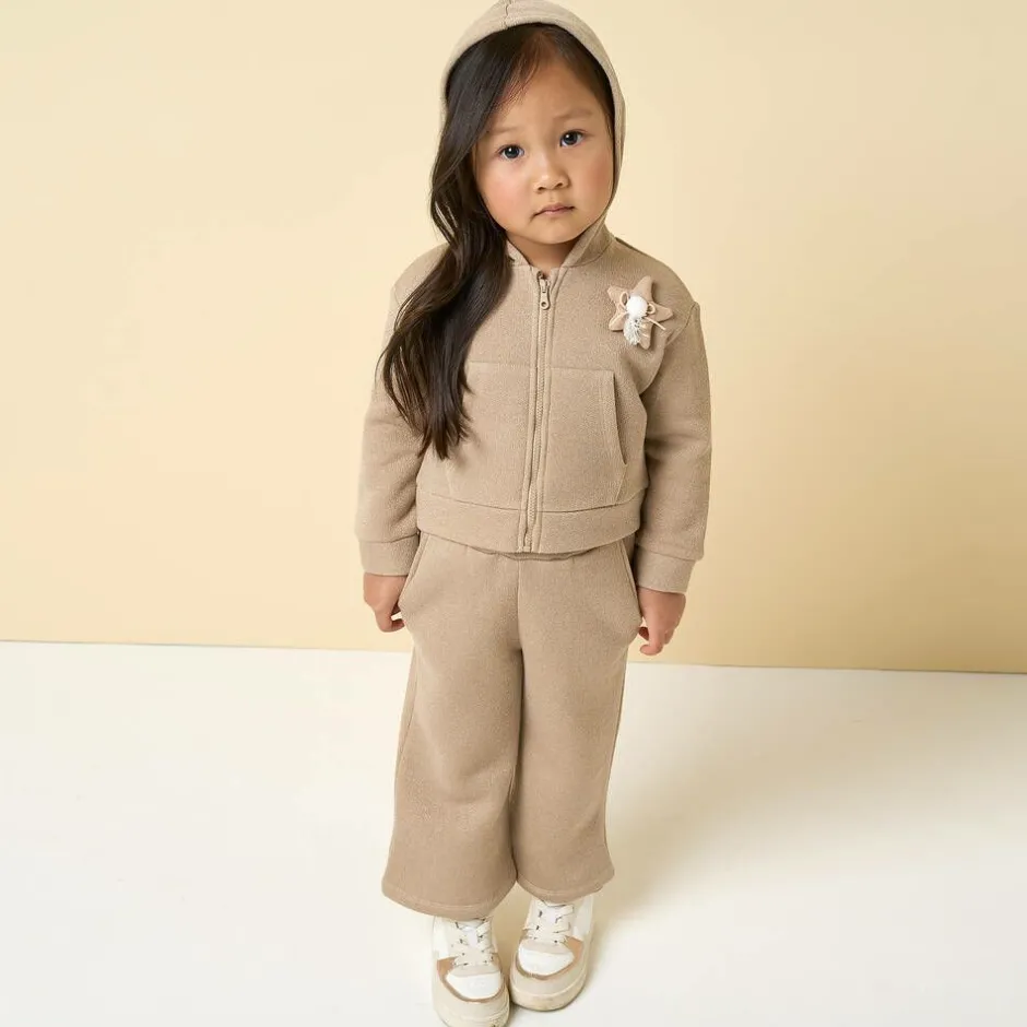 iDO Baby Girls Beige Sparkle Star Tracksuit Hot