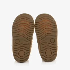 Geox Girls Beige Suede Leather Boots