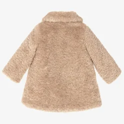 Monnalisa Girls Beige Teddy Fleece Coat Best