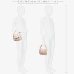 Patachou Girls Beige Tweed Bow Handbag (21cm) Discount