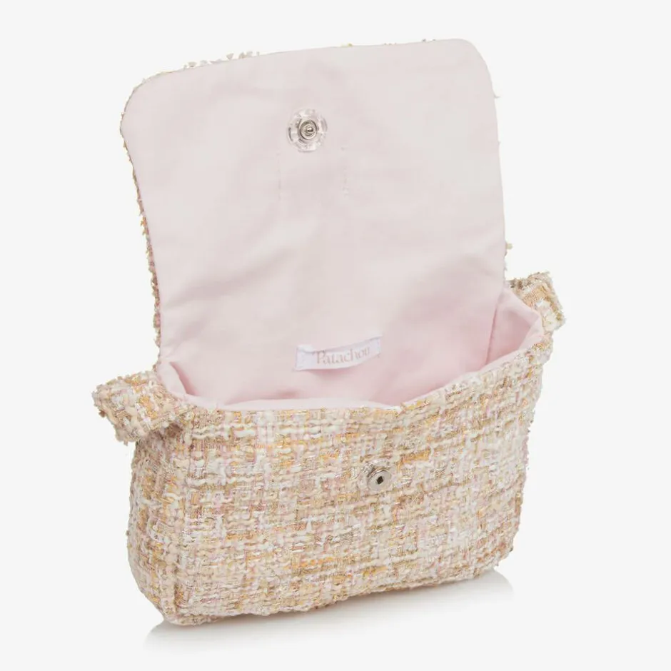 Patachou Girls Beige Tweed Bow Handbag (21cm) Discount