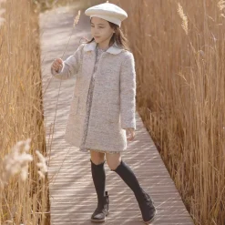 Tartine et Chocolat Girls Beige Tweed Coat Clearance