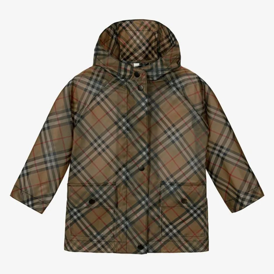 Burberry Girls Beige Vintage Check Raincoat Best