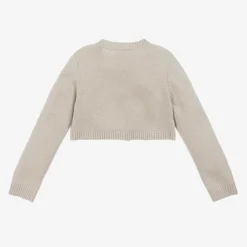 Beatrice amp; George Girls Beige Wool & Cashmere Cardigan Outlet