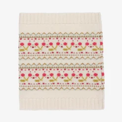 Bonpoint Girls Beige Wool & Cashmere Cherry Snood Hot