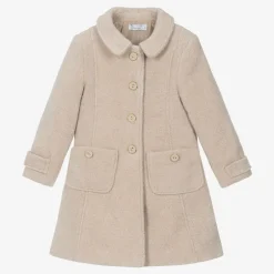 Patachou Girls Beige Woven Coat New