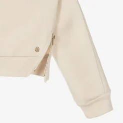 Mayoral Girls Beige Zip-Up Hoodie Outlet