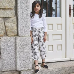 Pisamonas Girls Black & Beige Wedge Espadrilles Hot