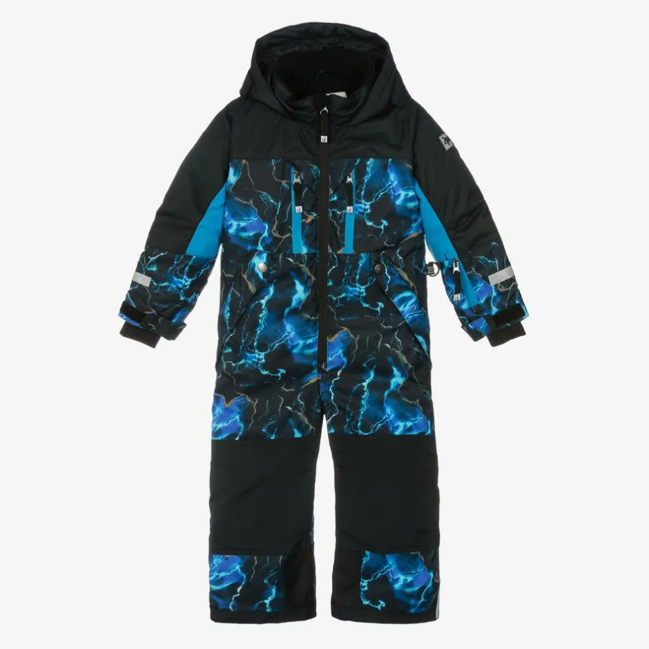 Deux par Deux Girls Black & Blue Storm Snowsuit Set Best