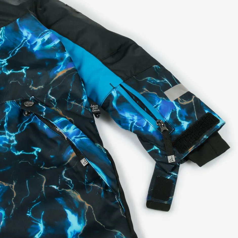 Deux par Deux Girls Black & Blue Storm Snowsuit Set Best