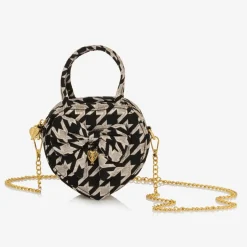 Angels Face Girls Black & Silver Houndstooth Bag (15cm) Black/Silver Online