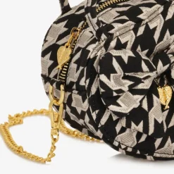 Angels Face Girls Black & Silver Houndstooth Bag (15cm) Black/Silver Online