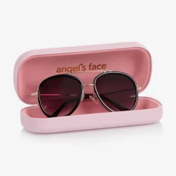 Angels Face Girls Black Aviator Sunglasses Clearance