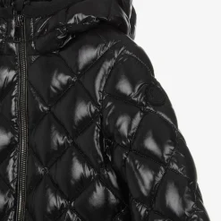 Moncler Enfant Girls Black Belted Down Jacket Sale
