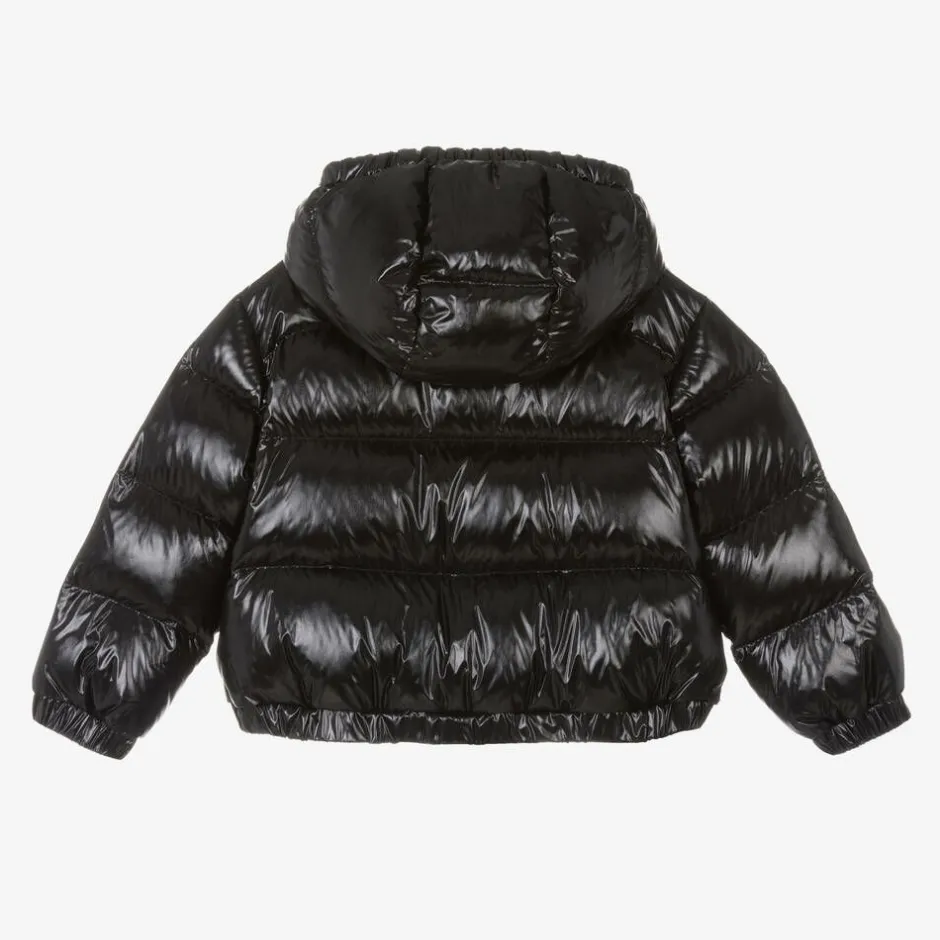 Moncler Enfant Girls Black Checked Dale Down Jacket Discount