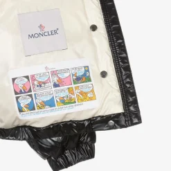 Moncler Enfant Girls Black Checked Dale Down Jacket Discount