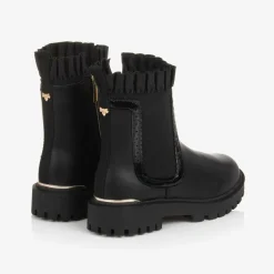 Angels Face Girls Chelsea Ruffle Boots Black