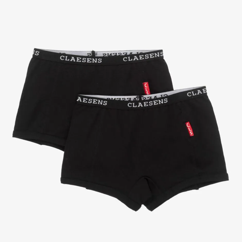 Claesens Girls Black Cotton Knickers (2 Pack) Best