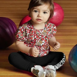 Moschino Baby Girls Black Cotton Leggings Discount