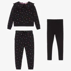 Joyday Girls Black Cotton Tracksuit Set Hot