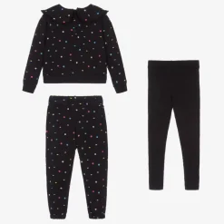 Joyday Girls Black Cotton Tracksuit Set Hot