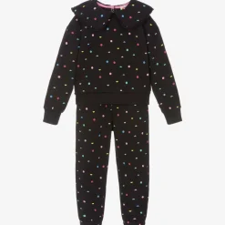 Joyday Girls Black Cotton Tracksuit Sale