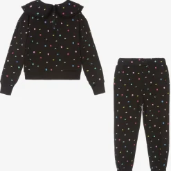 Joyday Girls Black Cotton Tracksuit Sale