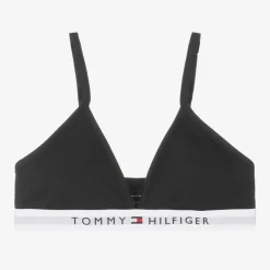 Tommy Hilfiger Girls Black Cotton Triangle Bra Online