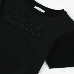 Dolce amp; Gabbana Girls Black Cotton T-Shirt Online