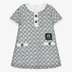 AIGNER Girls Black Crochet Lace Dress Hot