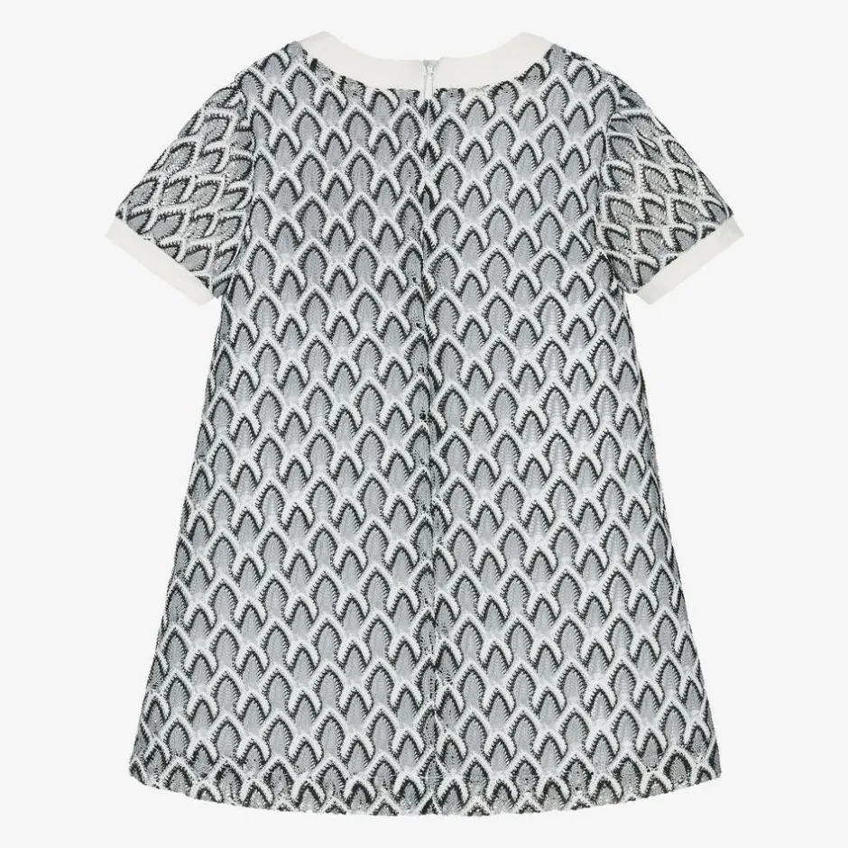 AIGNER Girls Black Crochet Lace Dress Hot