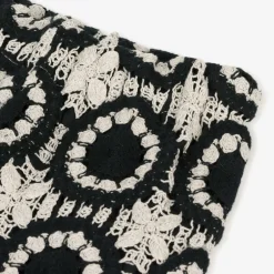 Nessi Byrd Girls Black Crochet Trousers Sale