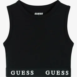 Guess Girls Black Cropped Top Sale