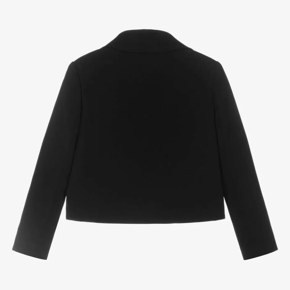 Elie Saab Girls Black Crêpe Diamanté Blazer Hot