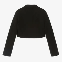 Elsy Girls Black Crêpe Jersey Cropped Blazer Best