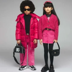 Dolce amp; Gabbana Girls Black DG Cotton Turtleneck Top New