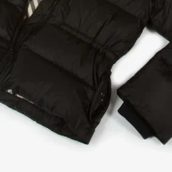 Burberry Girls Black Down Puffer Coat Clearance