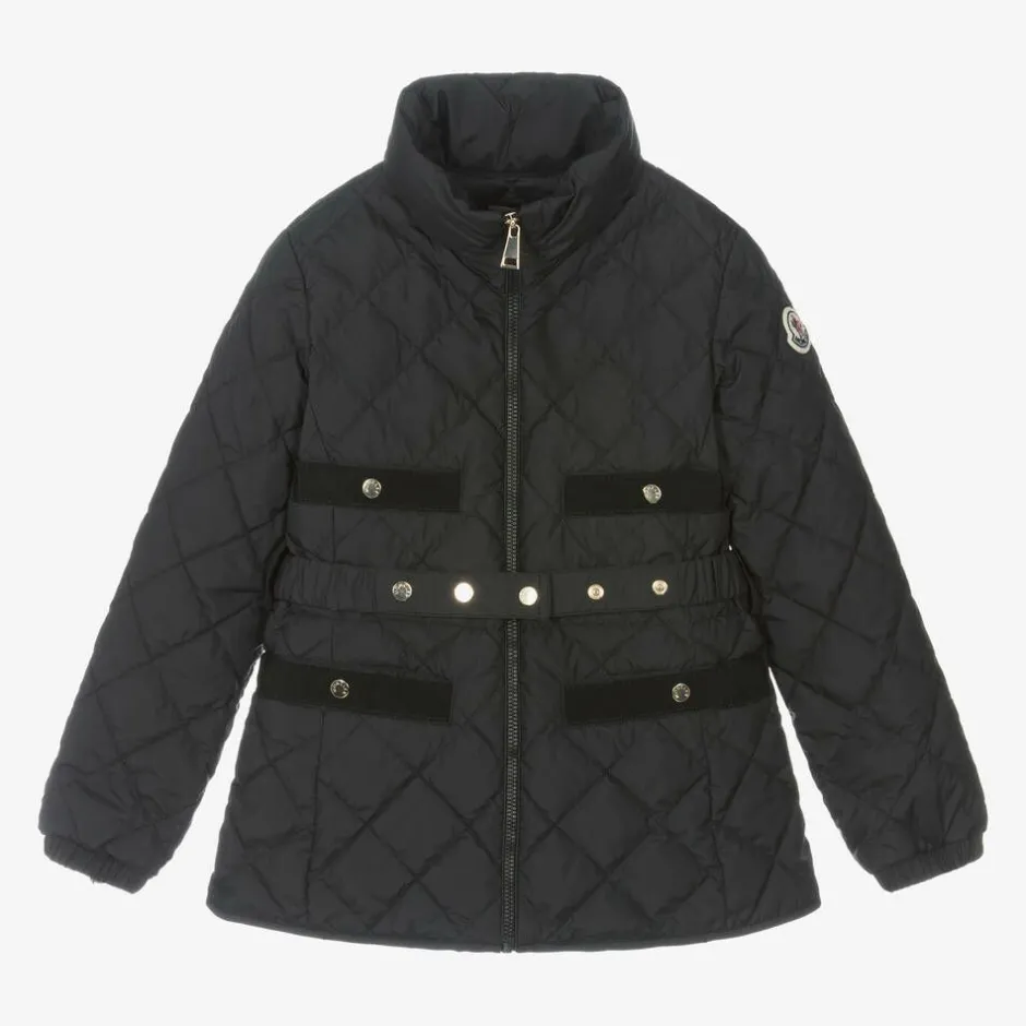 Moncler Enfant Girls Black Down Quilted Philanta Jacket Best