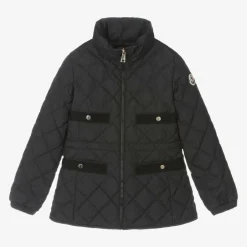 Moncler Enfant Girls Black Down Quilted Philanta Jacket Best