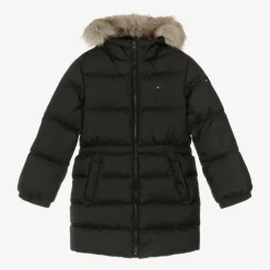 Tommy Hilfiger Girls Black Down-Padded Puffer Coat