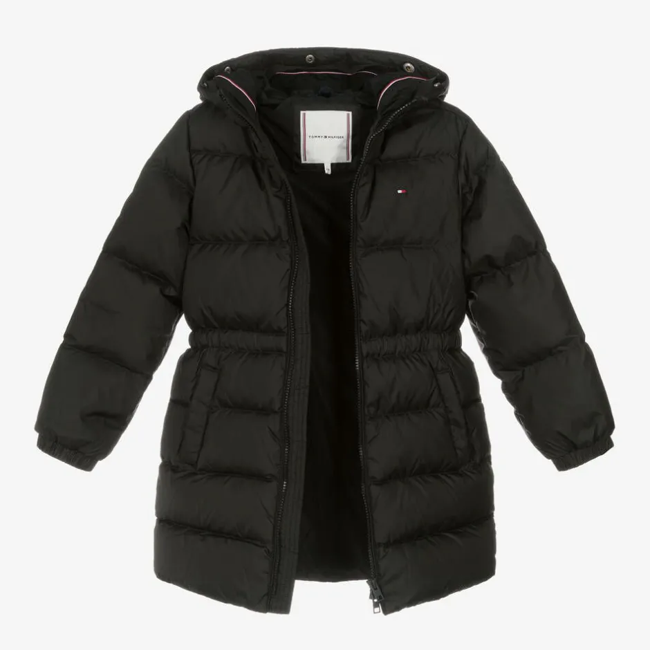 Tommy Hilfiger Girls Black Down-Padded Puffer Coat