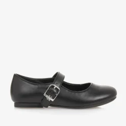 Calvin Klein Girls Black Faux Leather Buckle Pumps Clearance