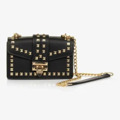 Fun amp; Fun Girls Black Faux Leather Shoulder bag (19cm)