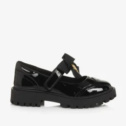 Angels Face Girls Faux Patent Leather Shoes Black Outlet